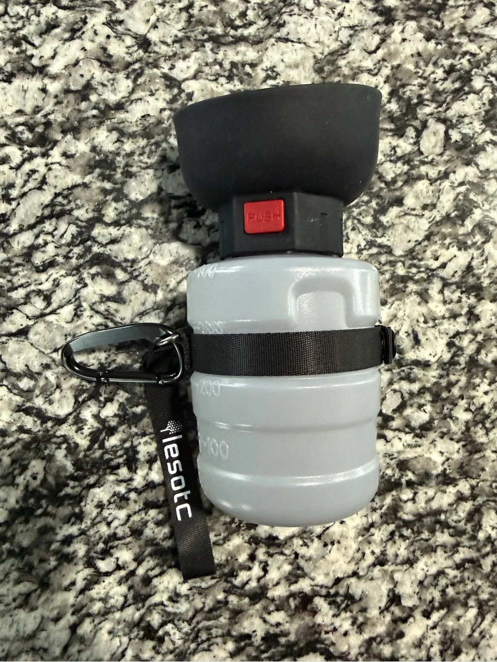 NEW Lesotc collapsible dog water bottle for travel / walks 10 ozs